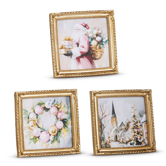 Twilight Tidings Mini Framed Wall Art, Feathered Farmhouse