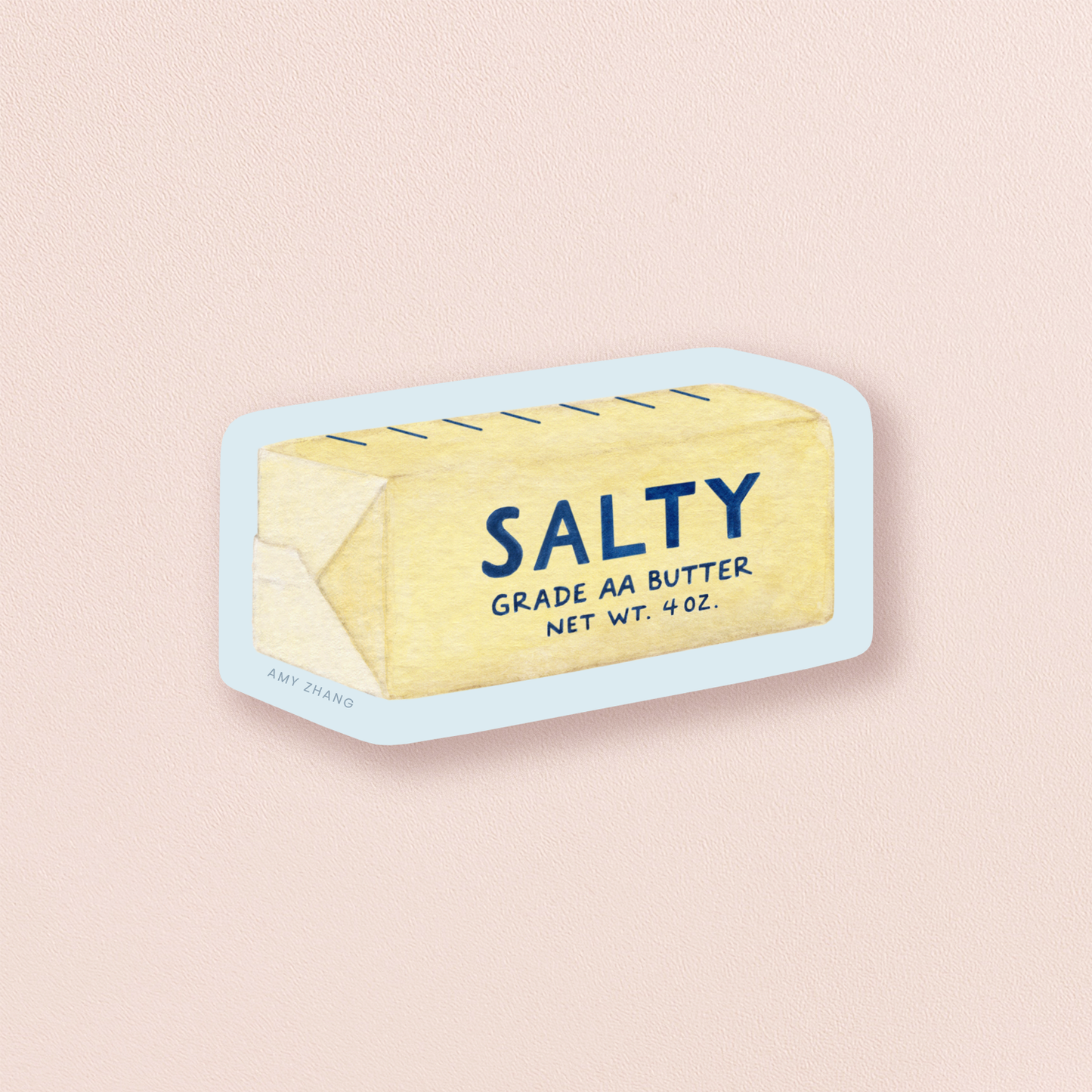 Salty Butter Stick Vinyl Sticker, Feathered Farmhouse