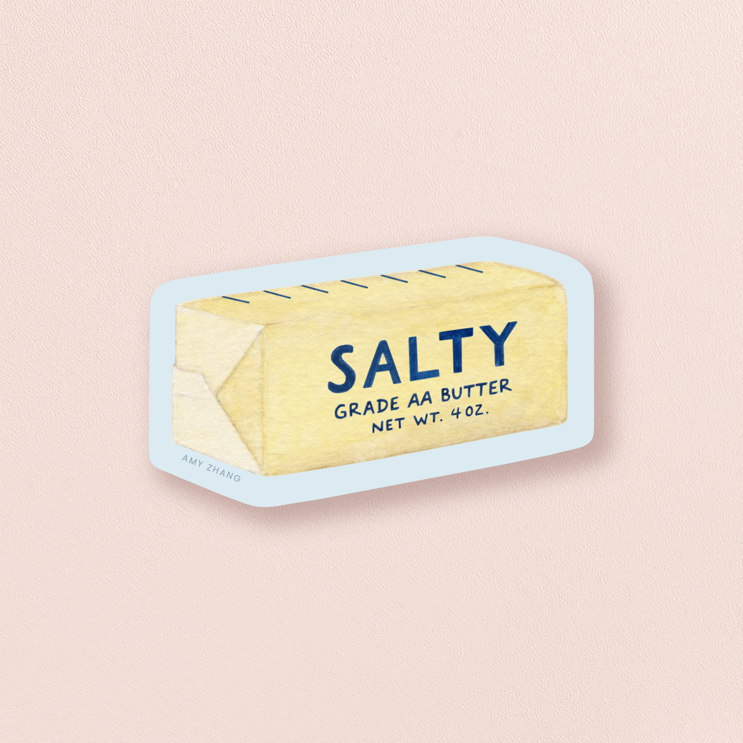 Salty Butter Stick Vinyl Sticker, Feathered Farmhouse