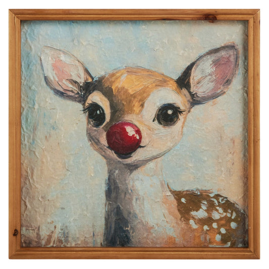 Red Nosed Wonder Wall Art, Feathered Farmhouse