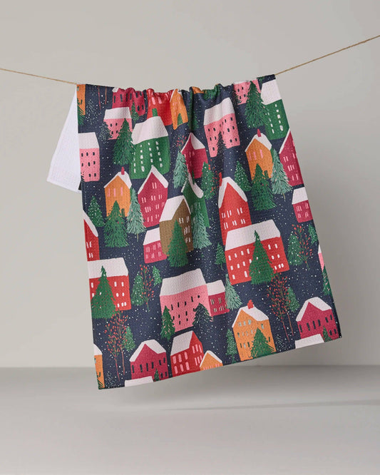 Alpine Village Tea Towel, Feathered Farmhouse