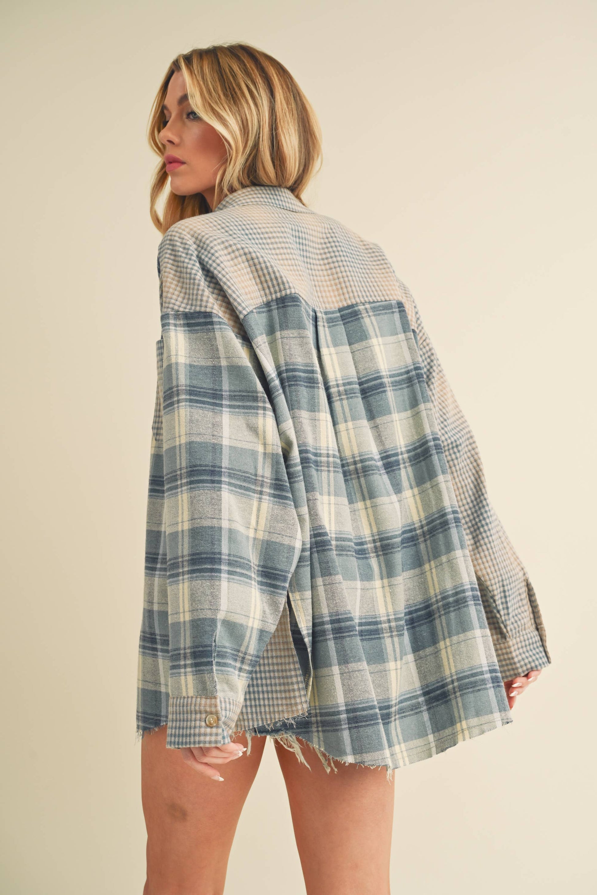 Plaid Flannel Shirt, Feathered Farmhouse