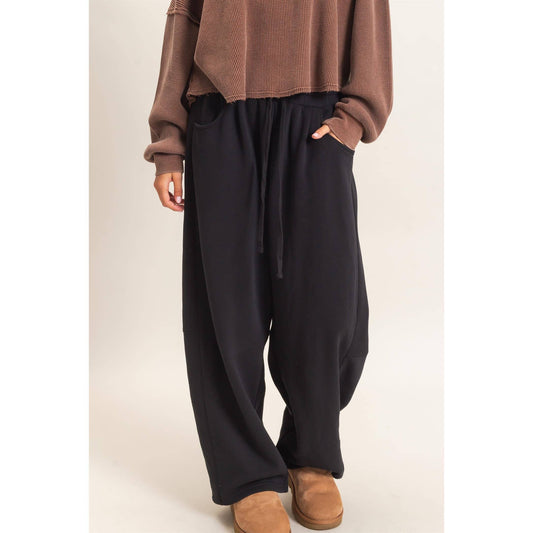 Drawstring Waist Barrel Sweatpants