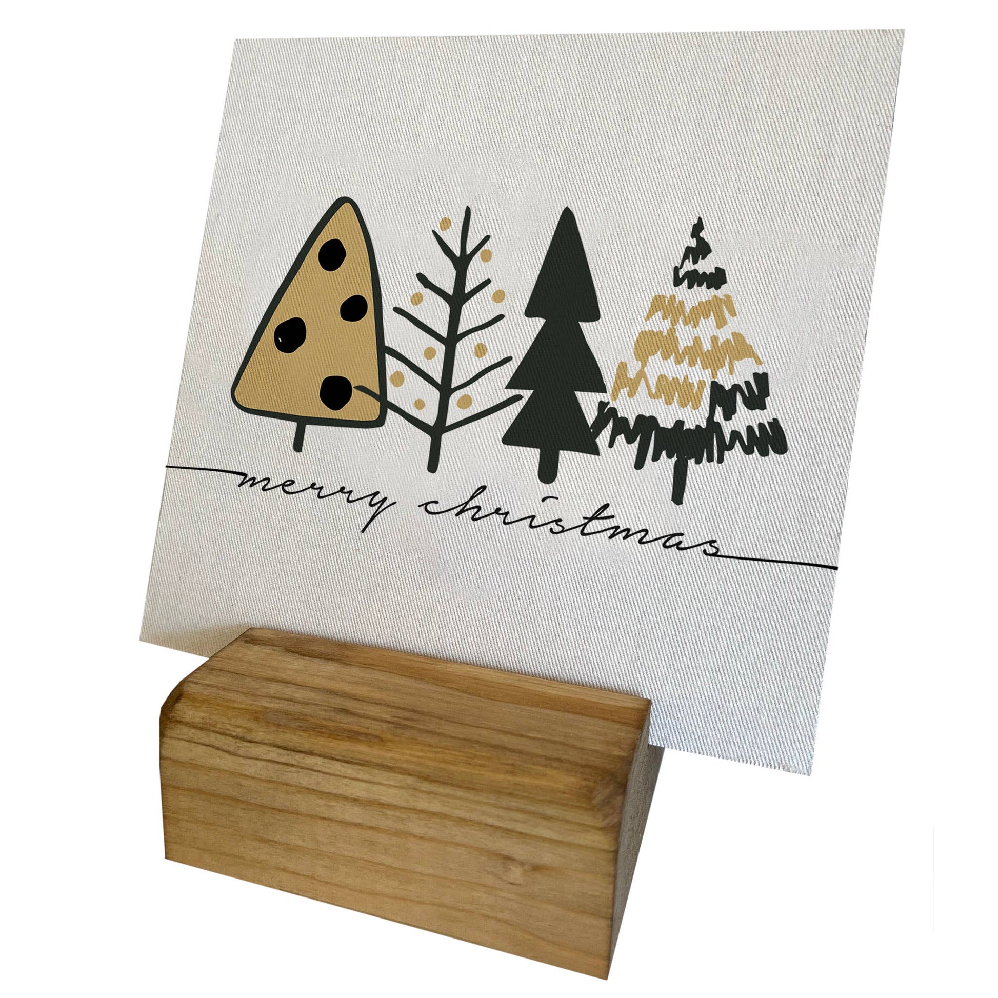 Christmas Retro Trees Mini Canvas, Feathered Farmhouse