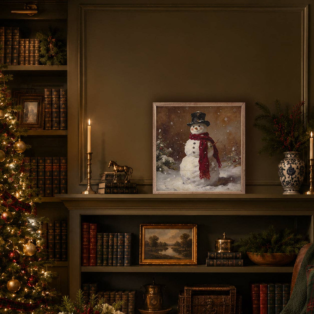 Woodland Snowman, Feathered Farmhouse