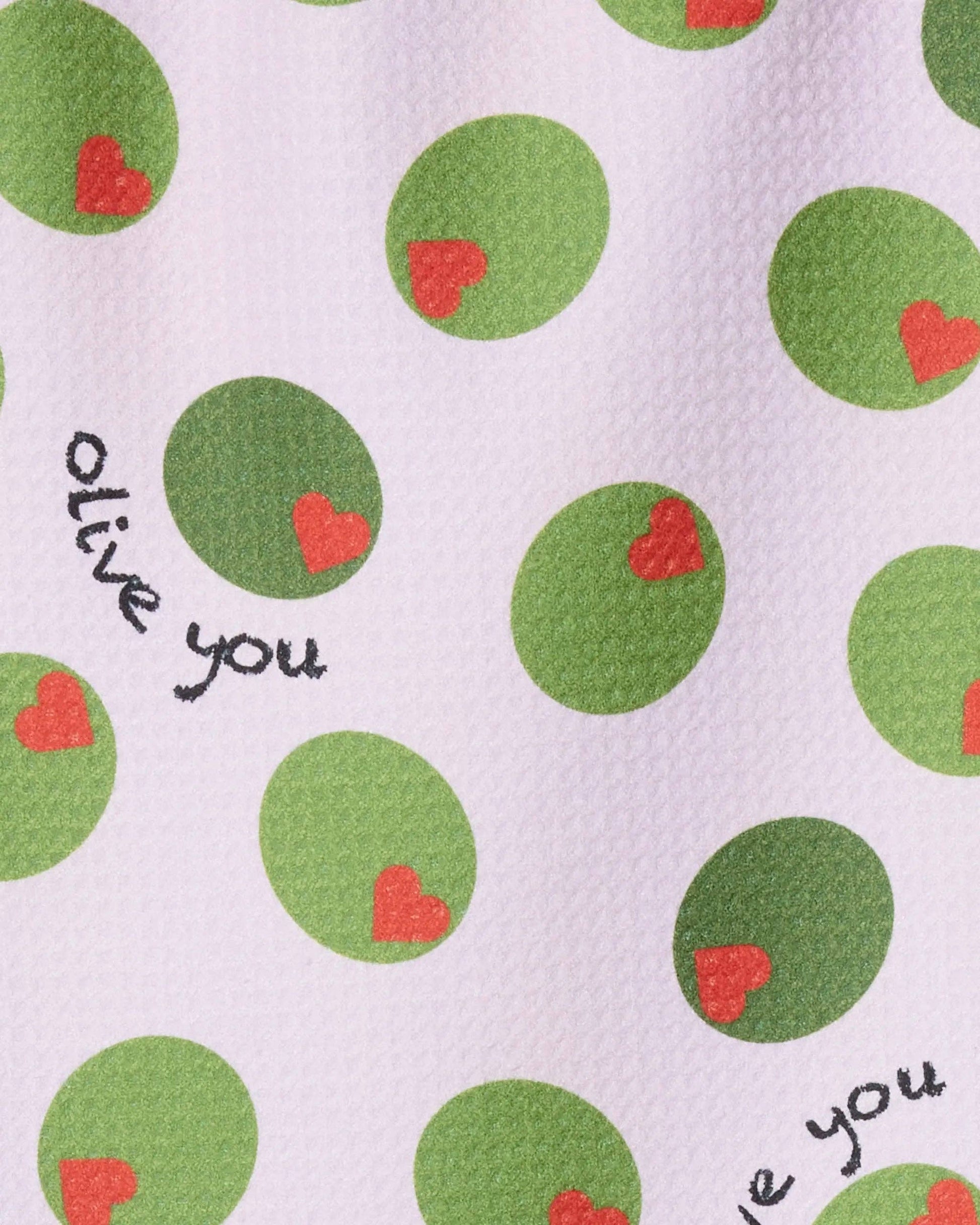 Olive You Bar Towel, Feathered Farmhouse