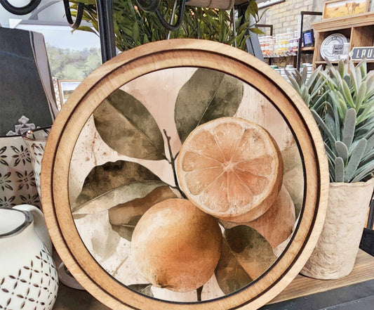 Rustic Lemon Art, Feathered Farmhouse