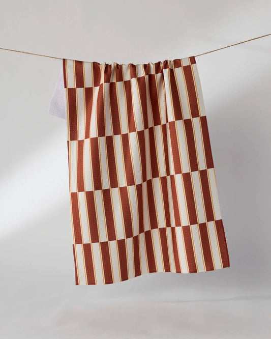 Harvest Stripe Tea Towel, Feathered Farmhouse