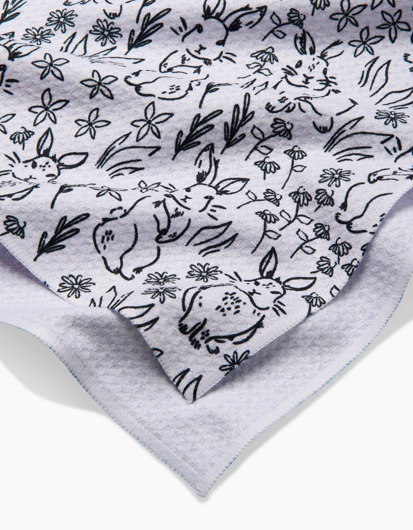 Bunny Rabbit Garden Tea Towel, Feathered Farmhouse