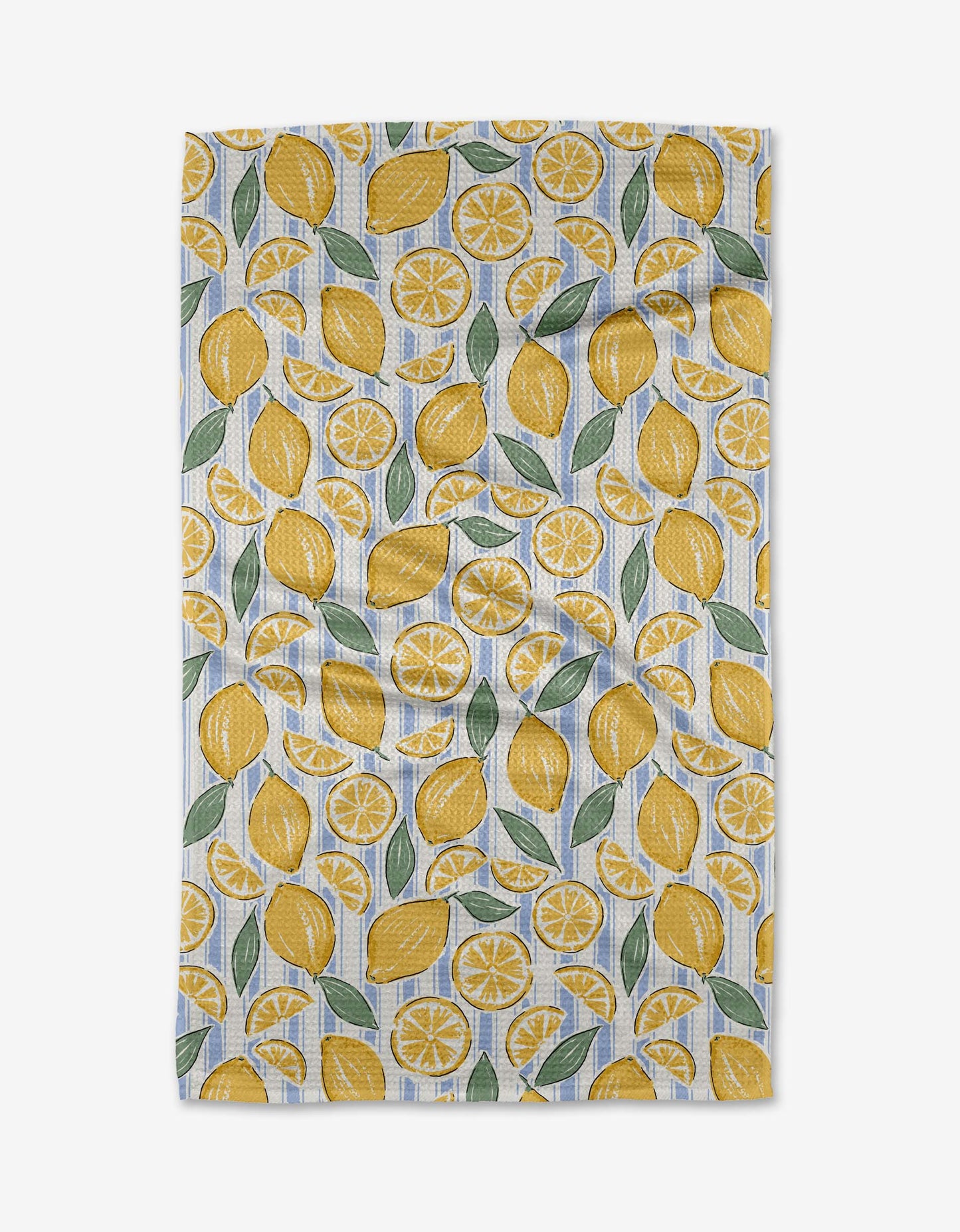 Sour Lemon Stripes Tea Towel, Feathered Farmhouse