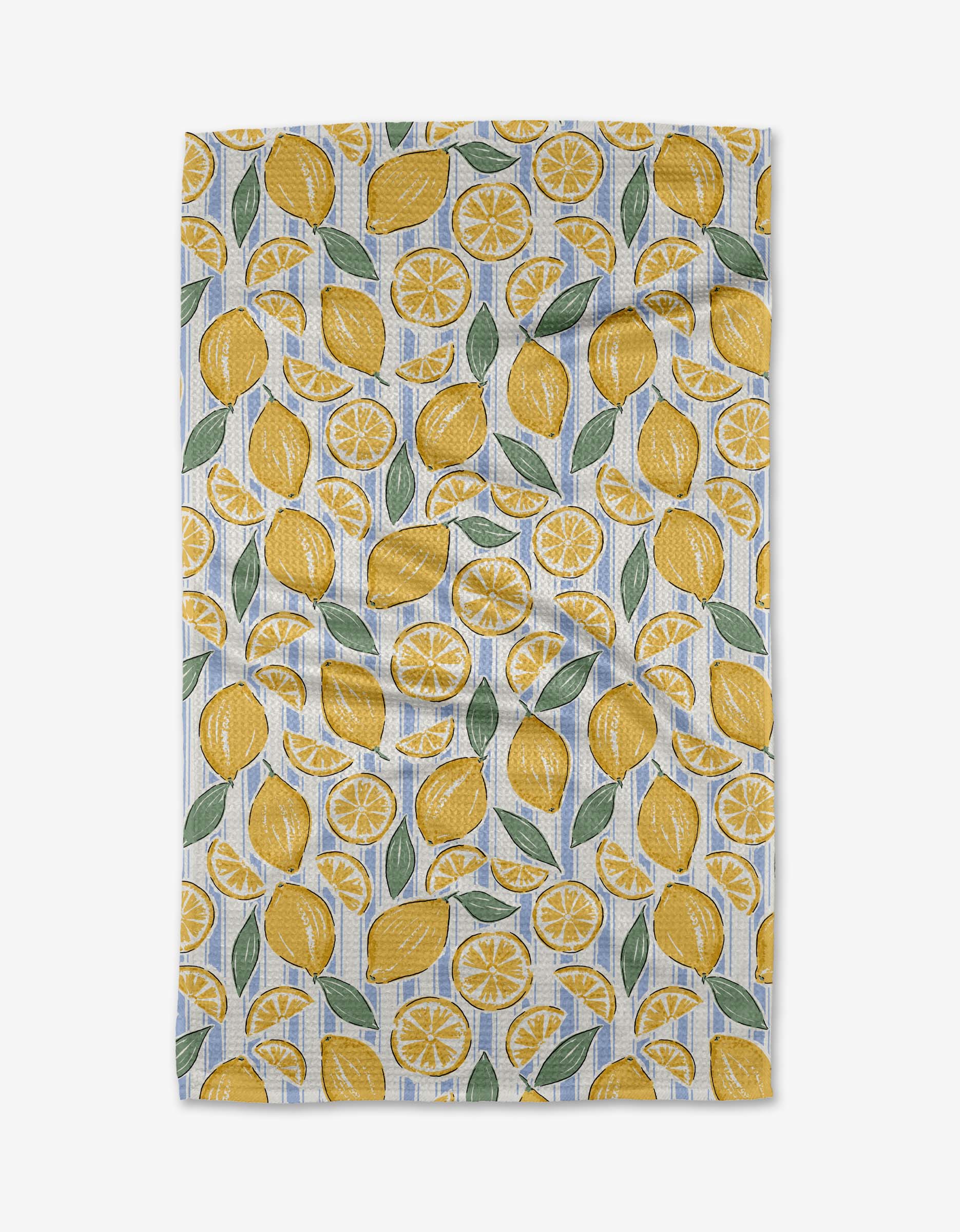 Sour Lemon Stripes Tea Towel, Feathered Farmhouse