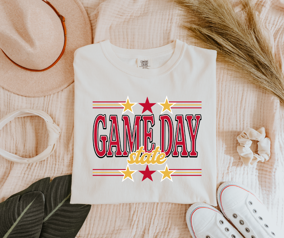 Game Day Iowa State Ivory Tee, Feathered Farmhouse