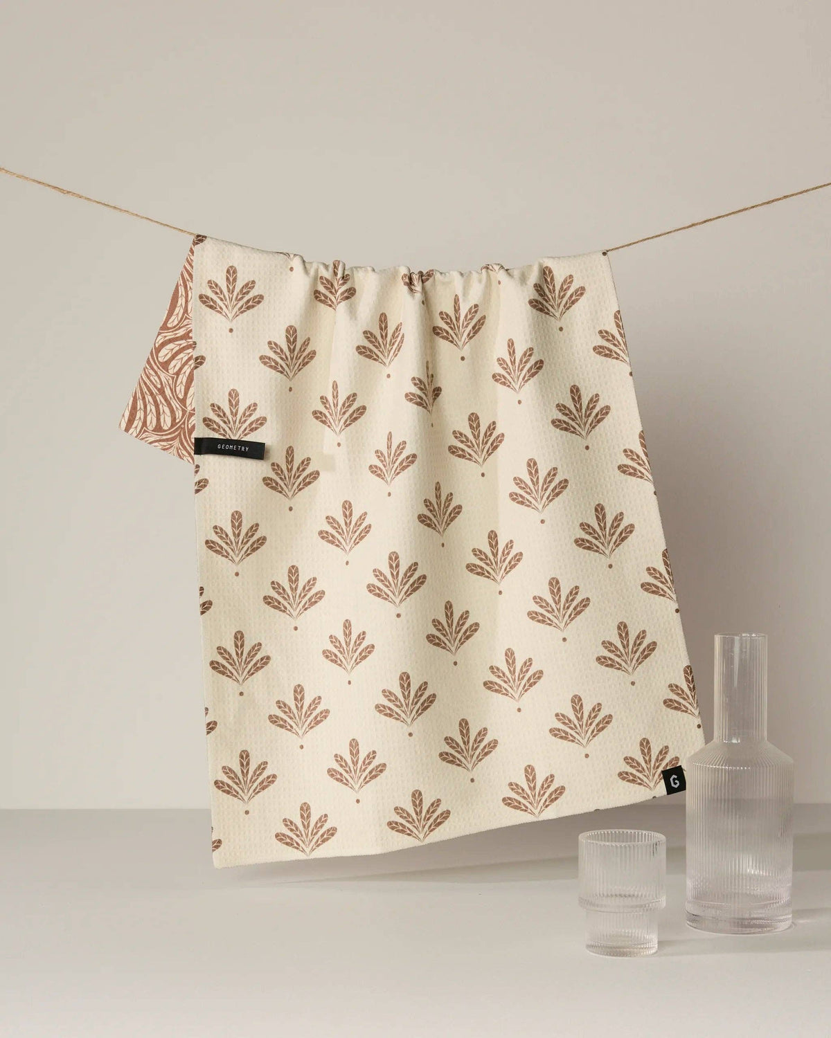 Desert Fronds Luxe Kitchen Towel, Feathered Farmhouse
