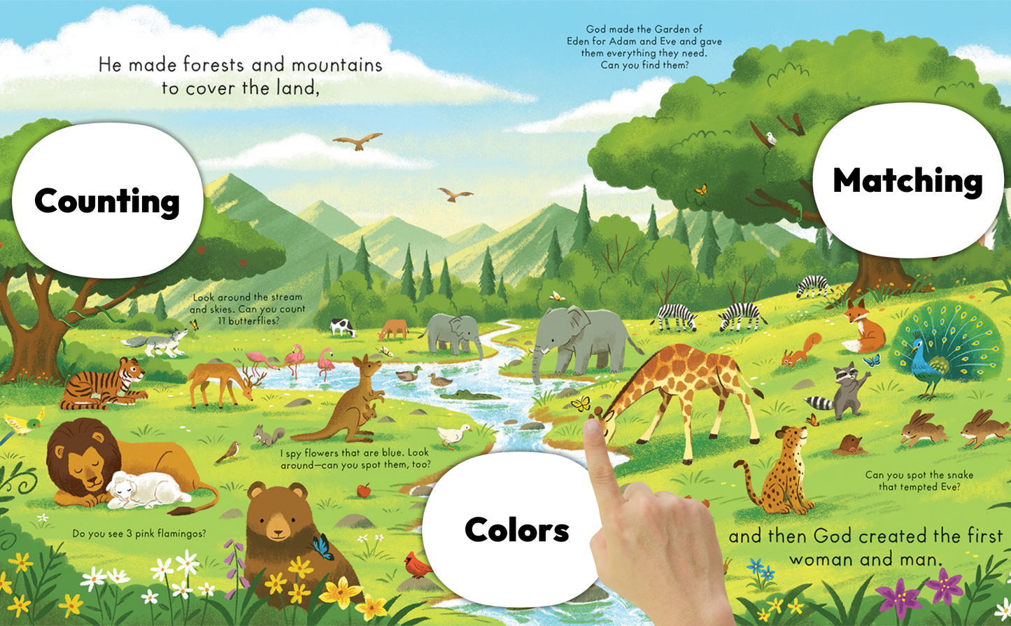 Bible Faith & Find – I Spy Children’s Bible Activity Book, Feathered Farmhouse
