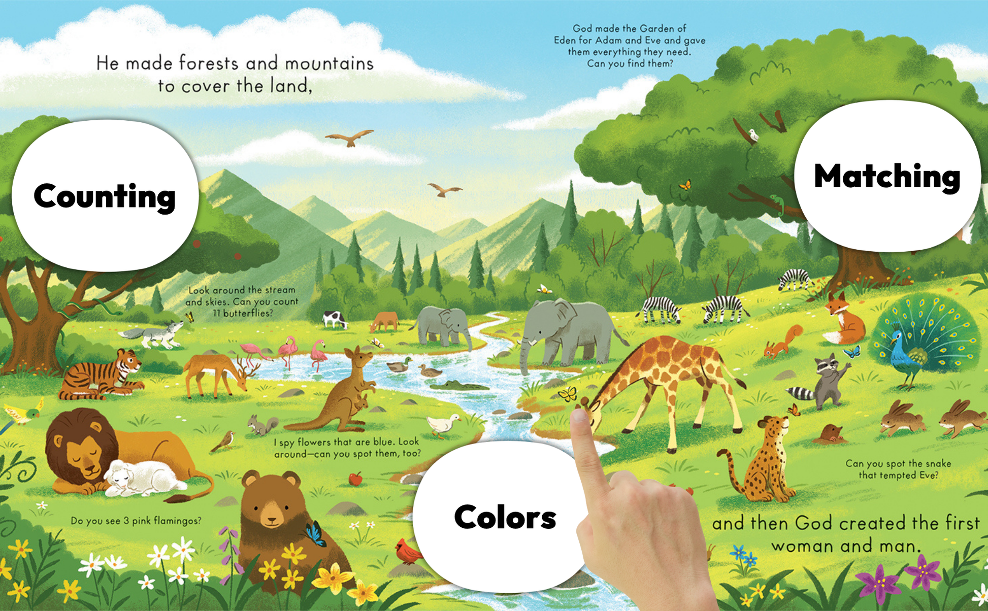 Bible Faith & Find – I Spy Children’s Bible Activity Book, Feathered Farmhouse