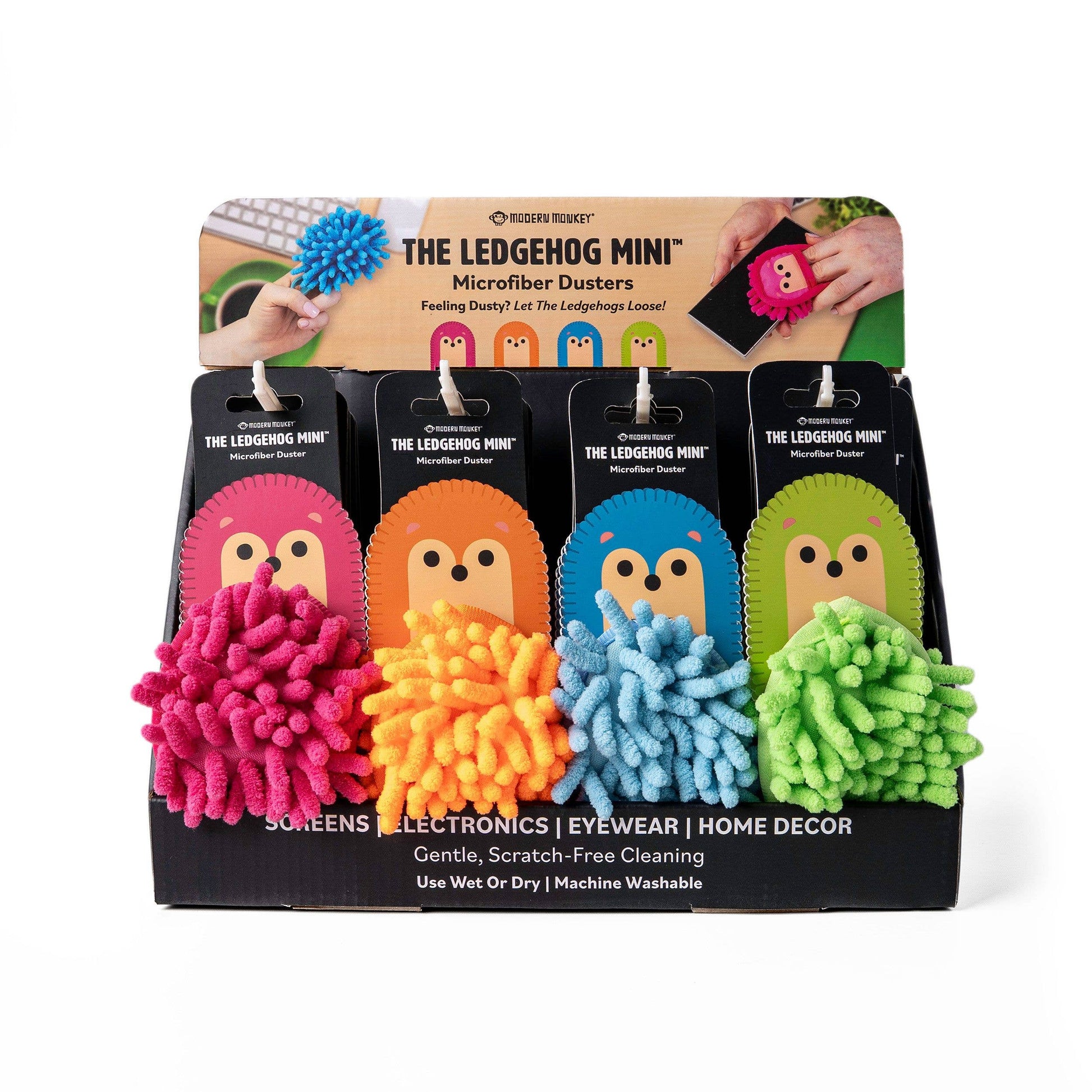 Modern Monkey Mini Ledgehog Microfiber Duster, Feathered Farmhouse
