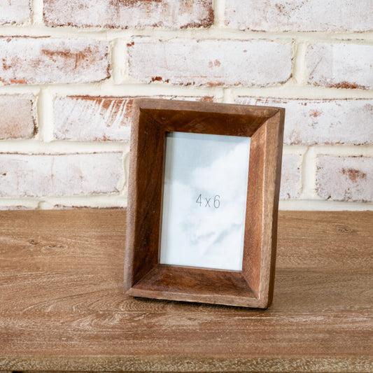 Natural Wood Frame, Feathered Farmhouse