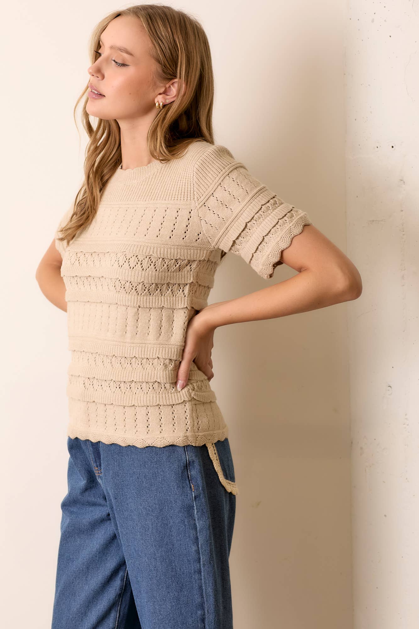 Knit Sweater Top, The Feathered Farmhouse