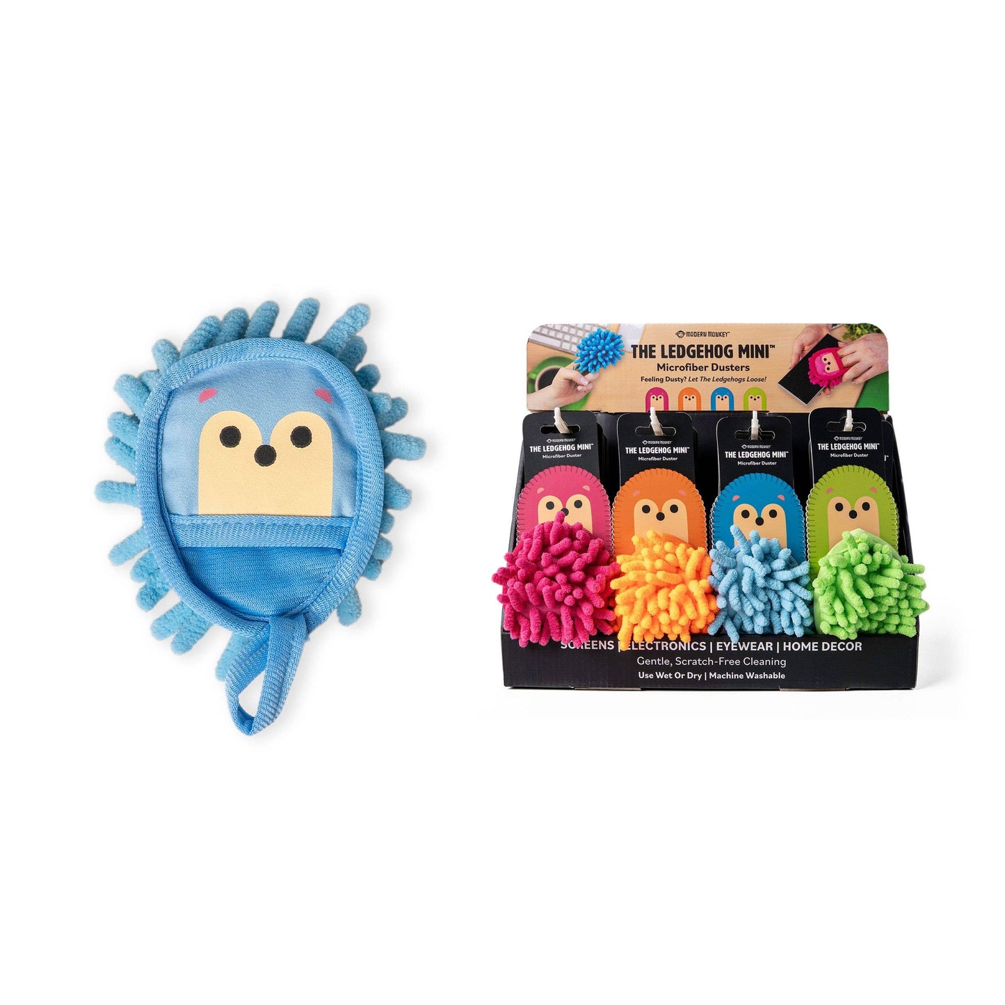 Modern Monkey Mini Ledgehog Microfiber Duster, Feathered Farmhouse