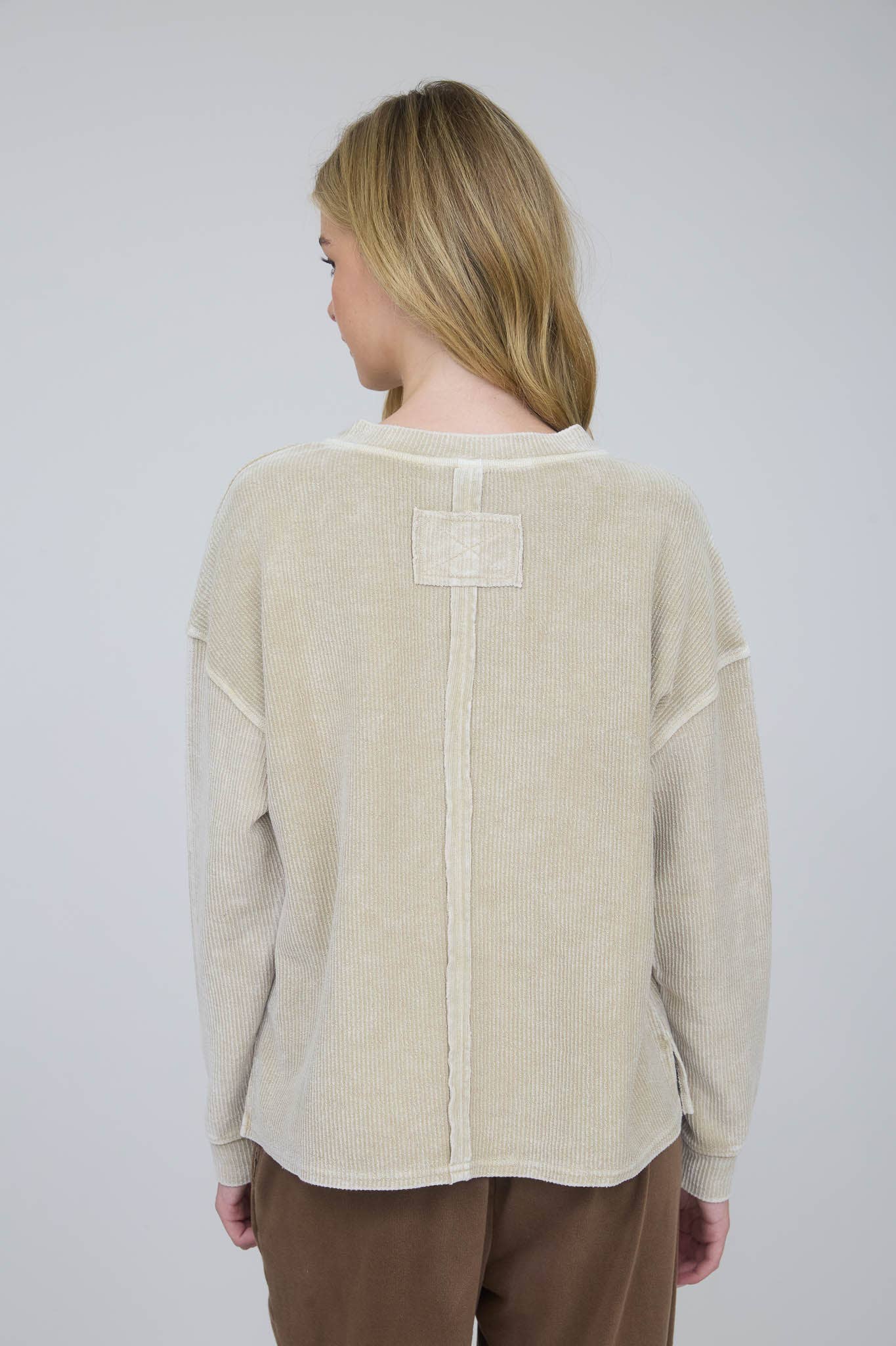 Pocket Rib Knit Top, Feathered Farmhouse