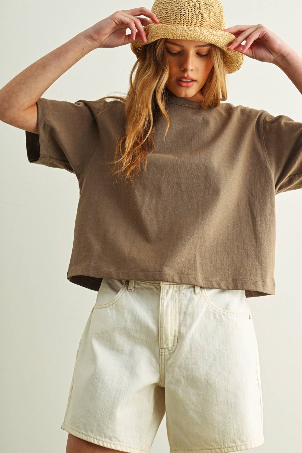 Short Sleeve Linen Top, Feathered Farmhouse