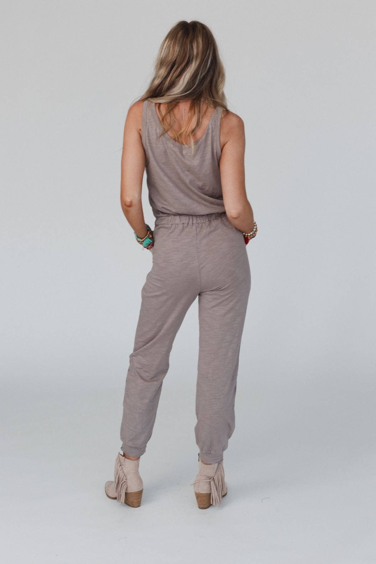 Set to Go Textured Jumpsuit And Cardigan Set, The Feathered Farmhouse