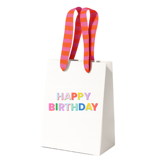 Funny Gift Bag Happy Birthday, Feathered Farmhouse