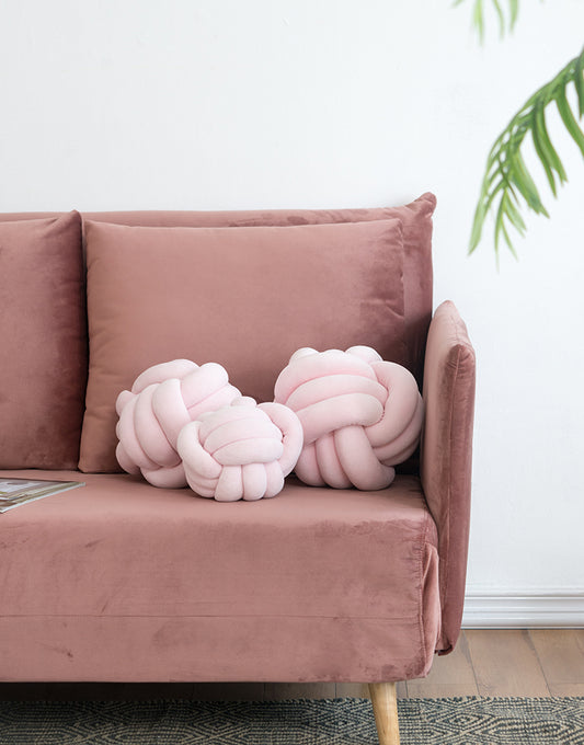 Lamis Pink Faux Velvet Knots, The Feathered Farmhouse