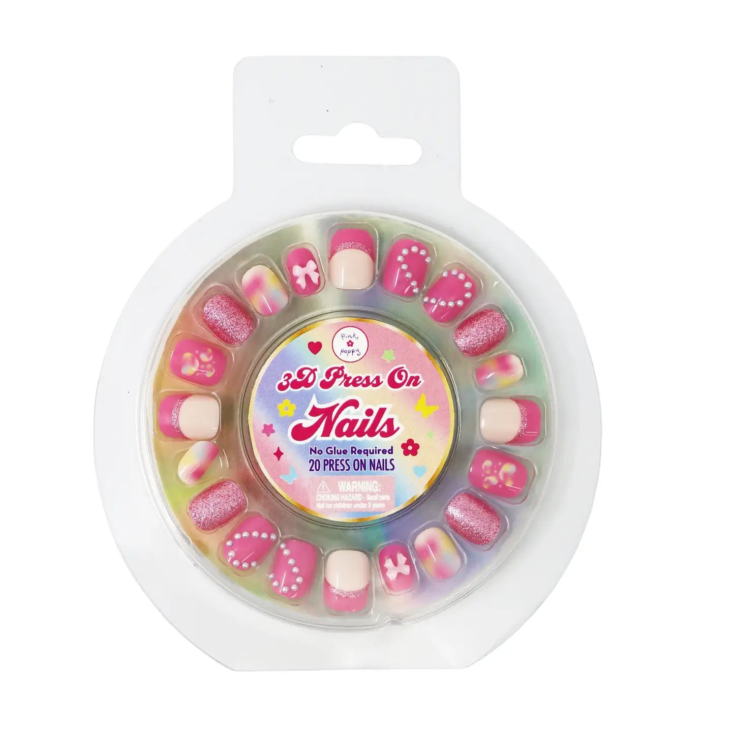 3D Love Heart Press On Nails, Feathered Farmhouse