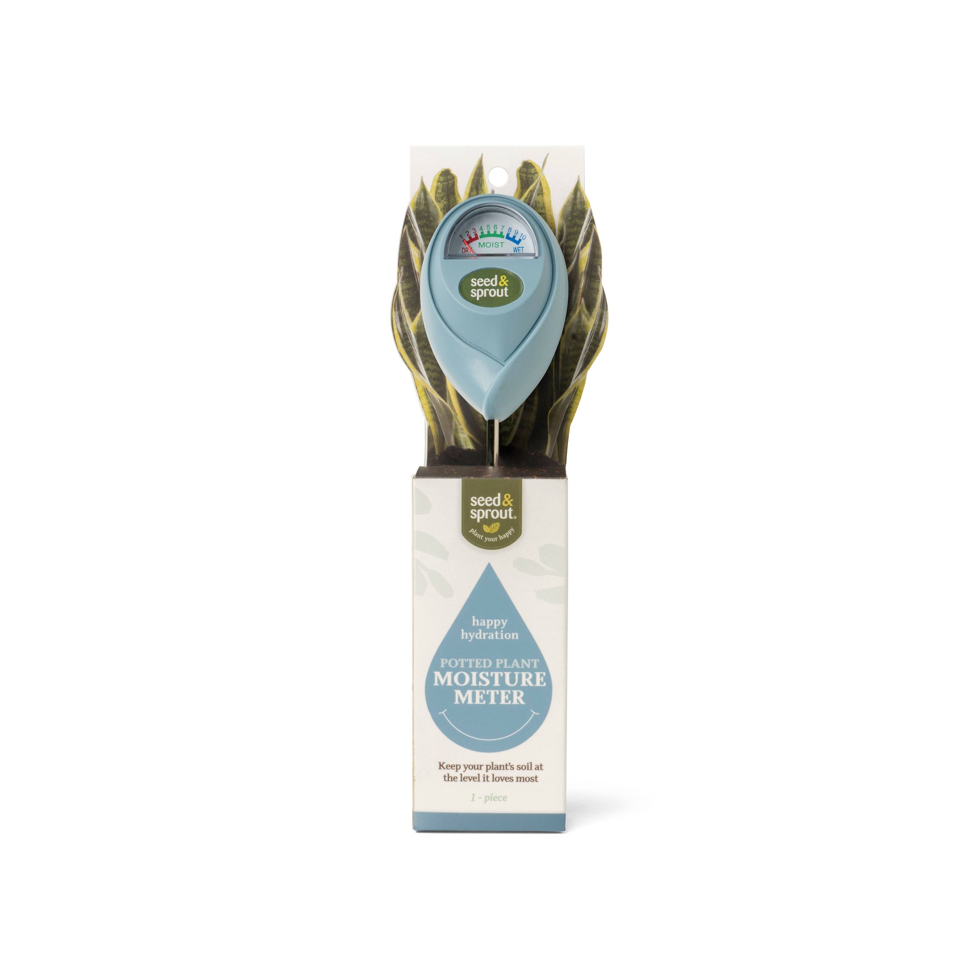 Seed & Sprout Potted Plant Moisture Meter, Feathered Farmhouse