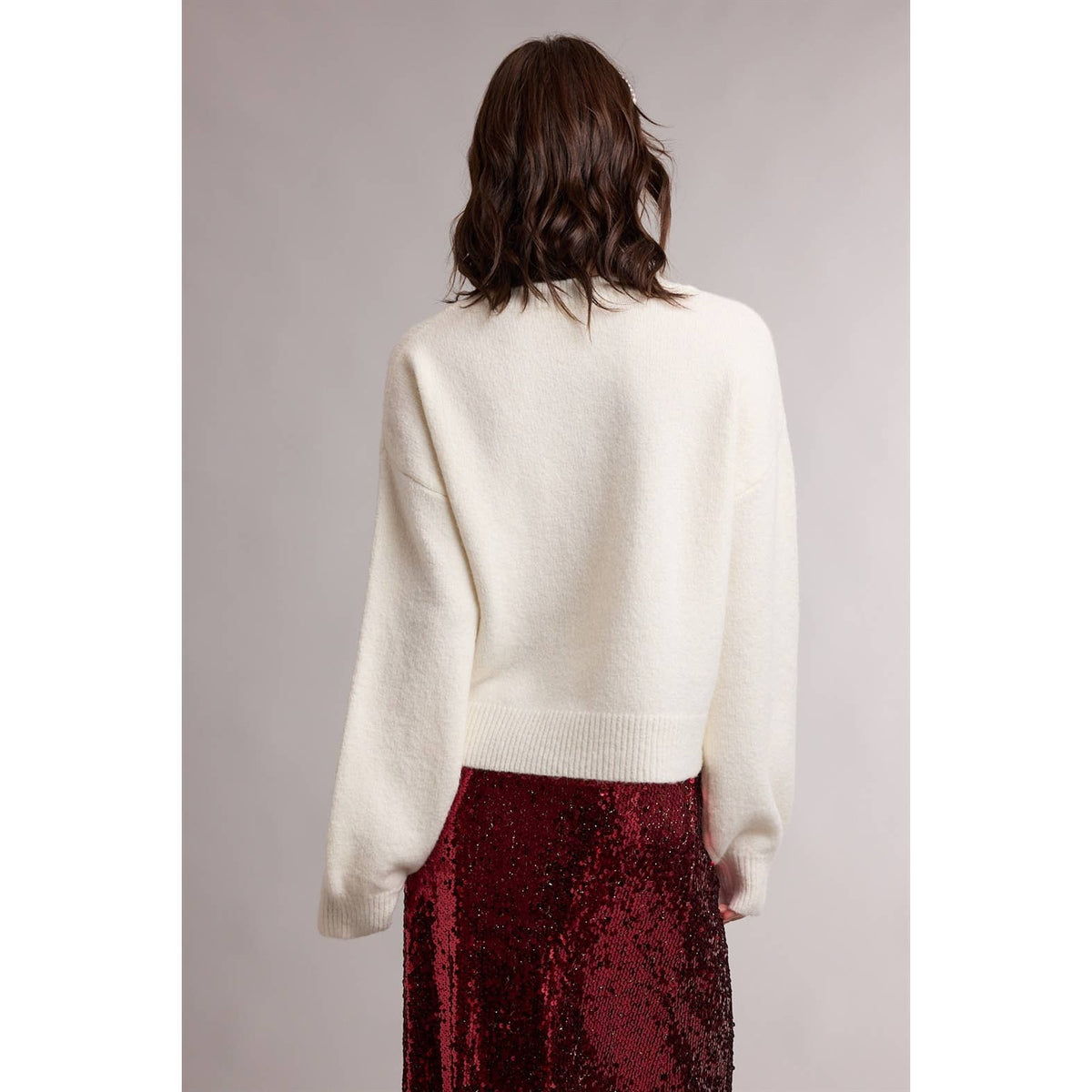 Oversized Bow Knit Sweater, Feathered Farmhouse