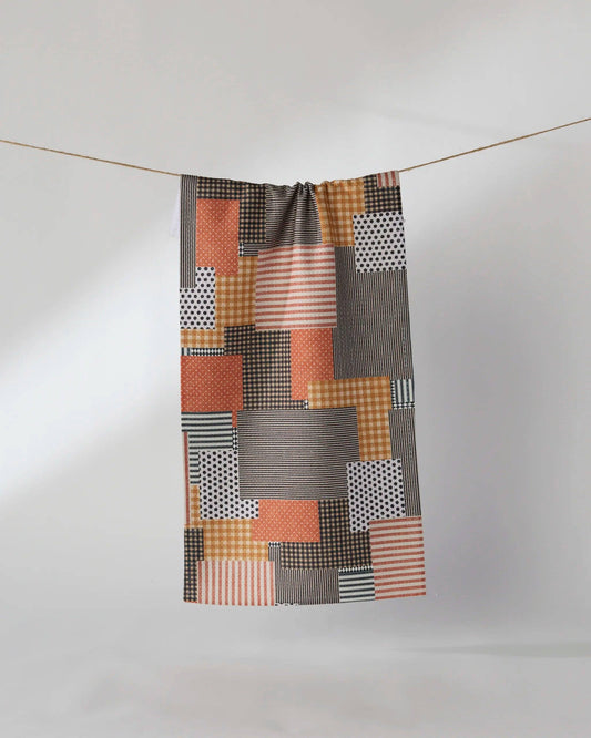 Patch and Pumpkin Bar Towel, Feathered Farmhouse