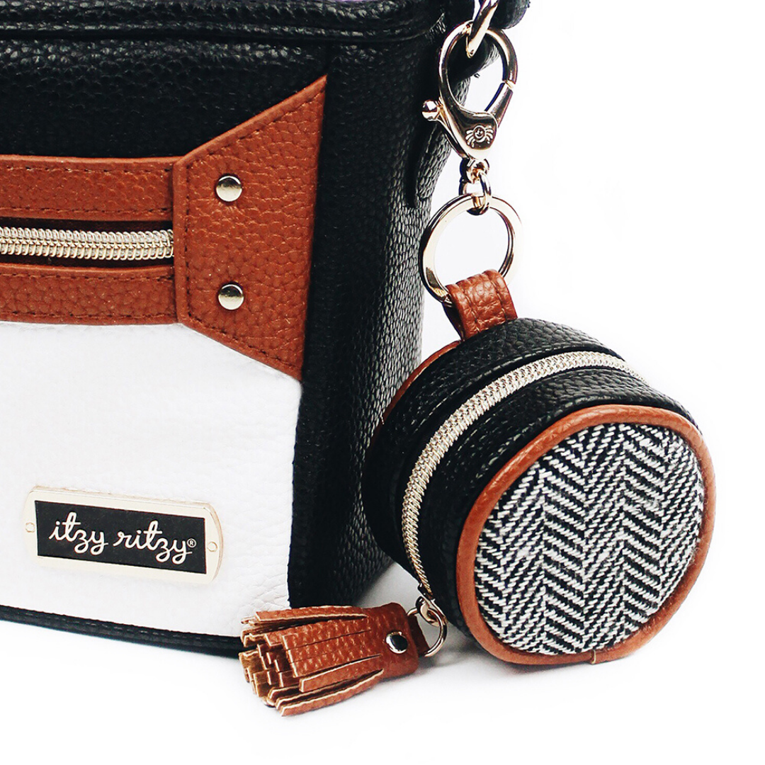 Coffee & Cream Diaper Bag Charm Pod Keychain, Feathered Farmhouse