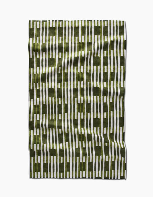 Clover Stripe Tea Towel, Feathered Farmhouse