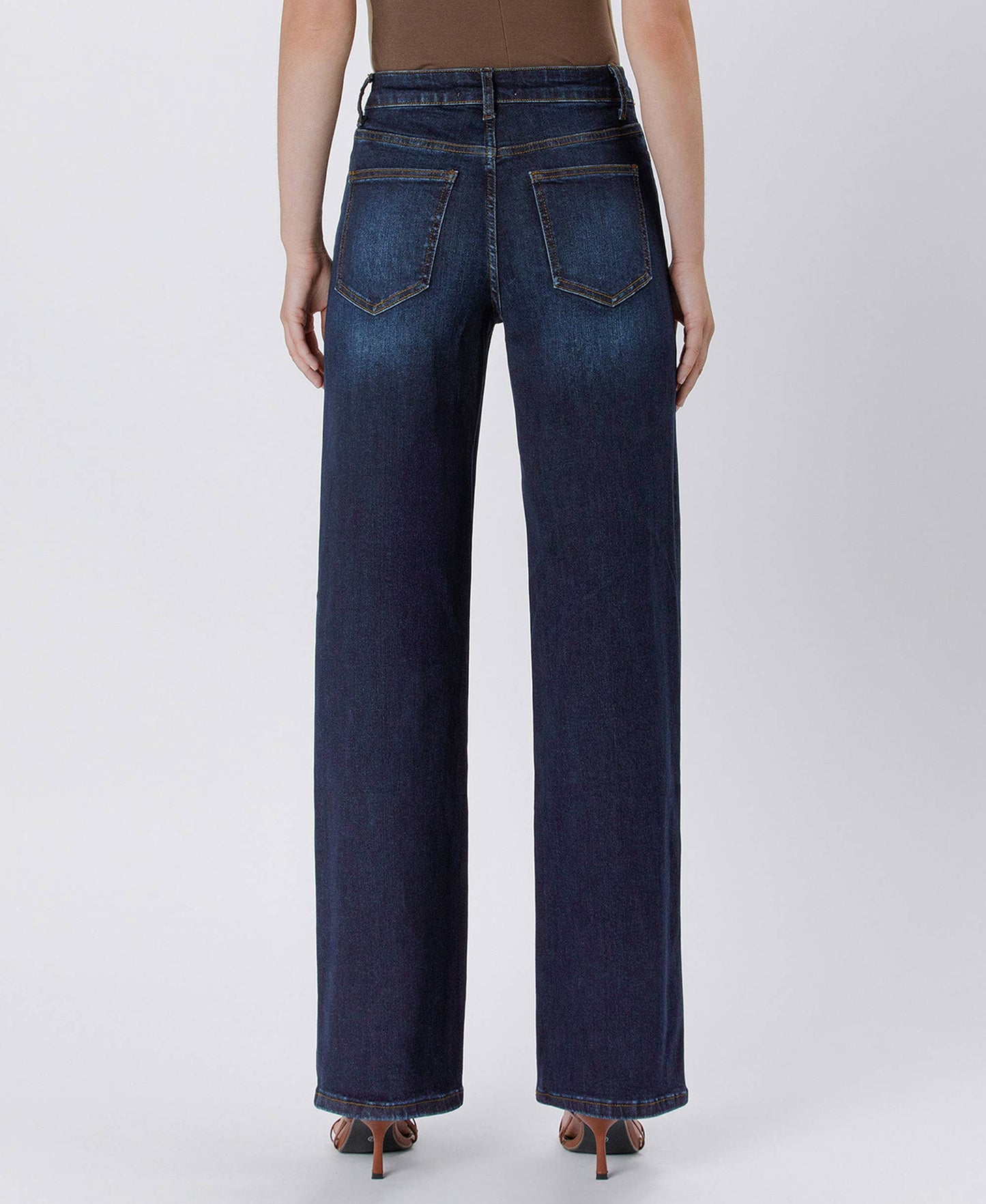 90's Vintage Super High Rise Dark Wash Loose Jeans, Feathered Farmhouse