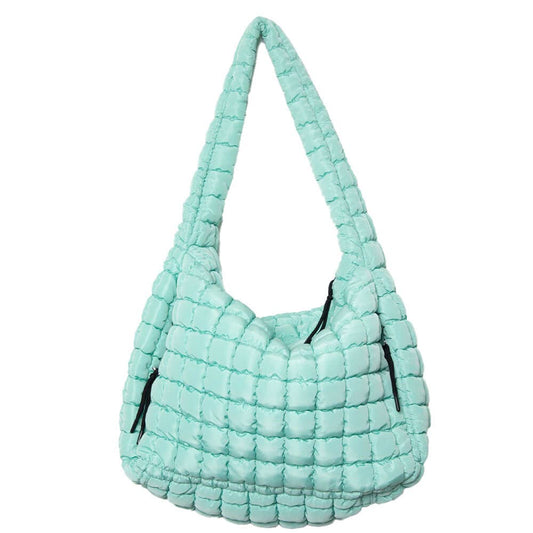 Mint Quilted Women's Tote Bag, Feathered Farmhouse