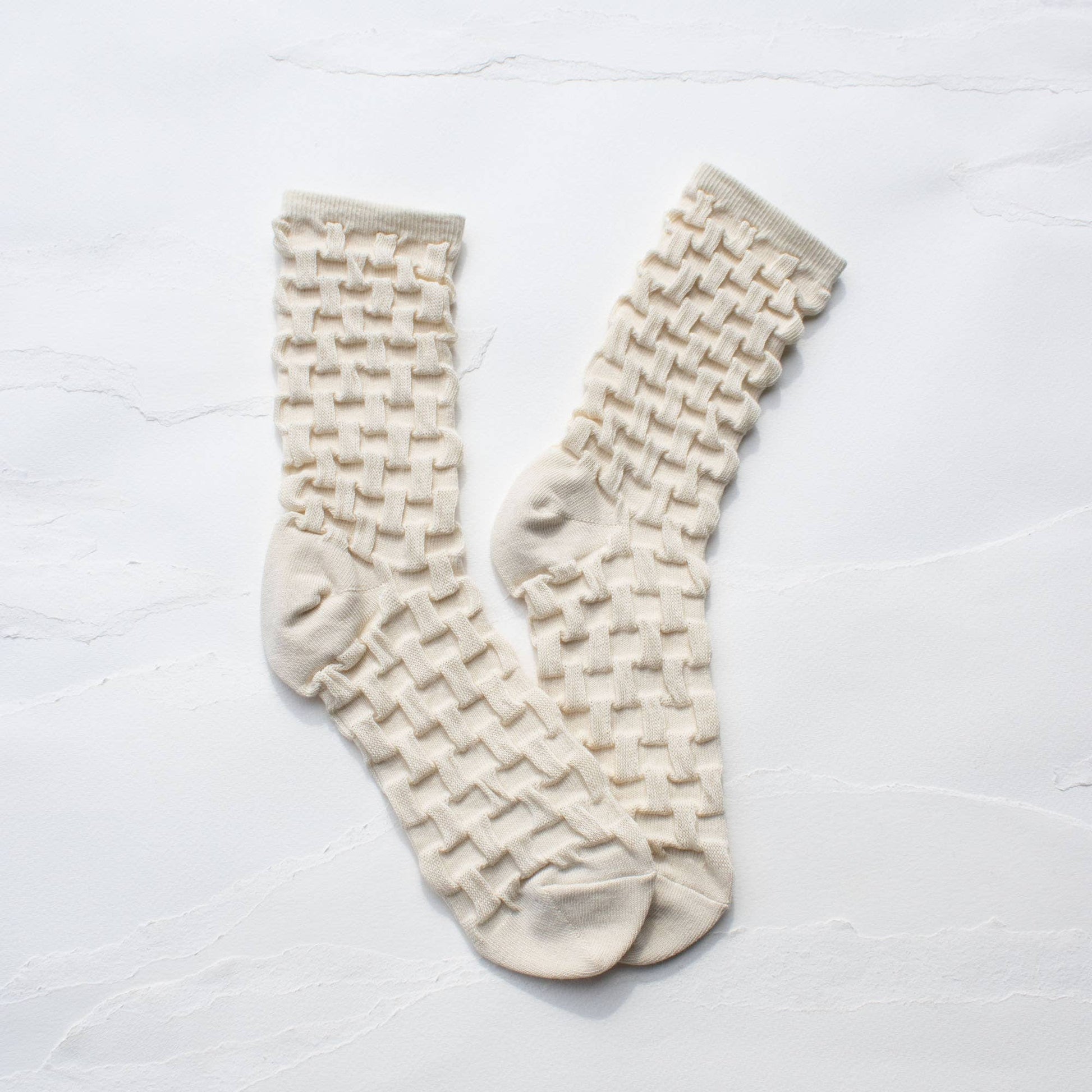 Embossed Square Socks, The Feathered Farmhouse