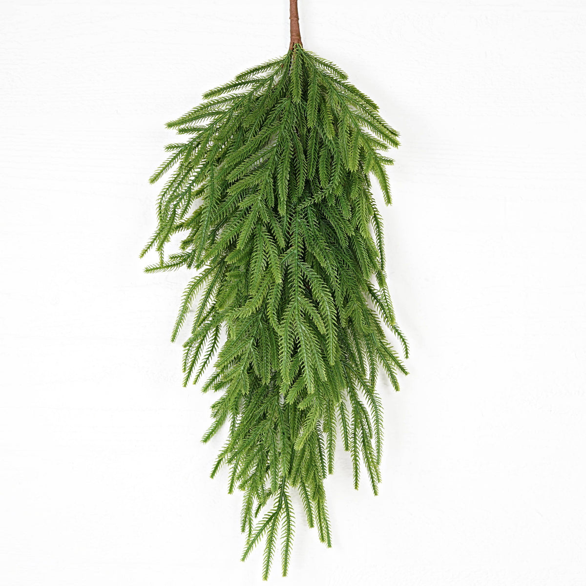 Evergreen Norfolk Pine Soft Touch Teardrop Swag, Feathered Farmhouse