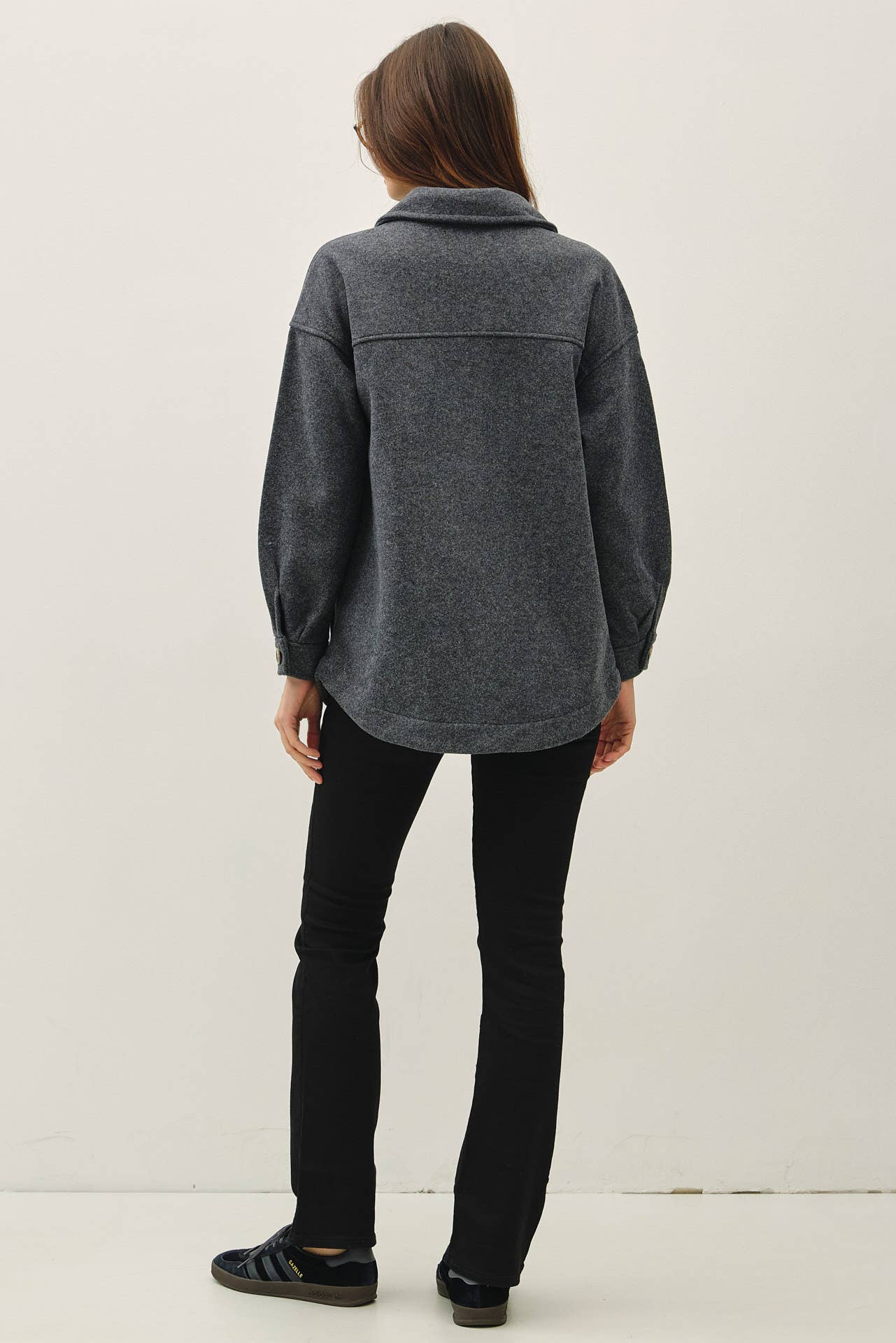 Utility Boxy Fit Woolen Shacket, Feathered Farmhouse