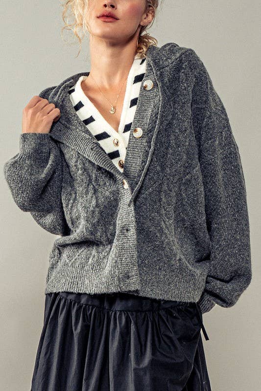 Hooded Cardigan, Feathered Farmhouse