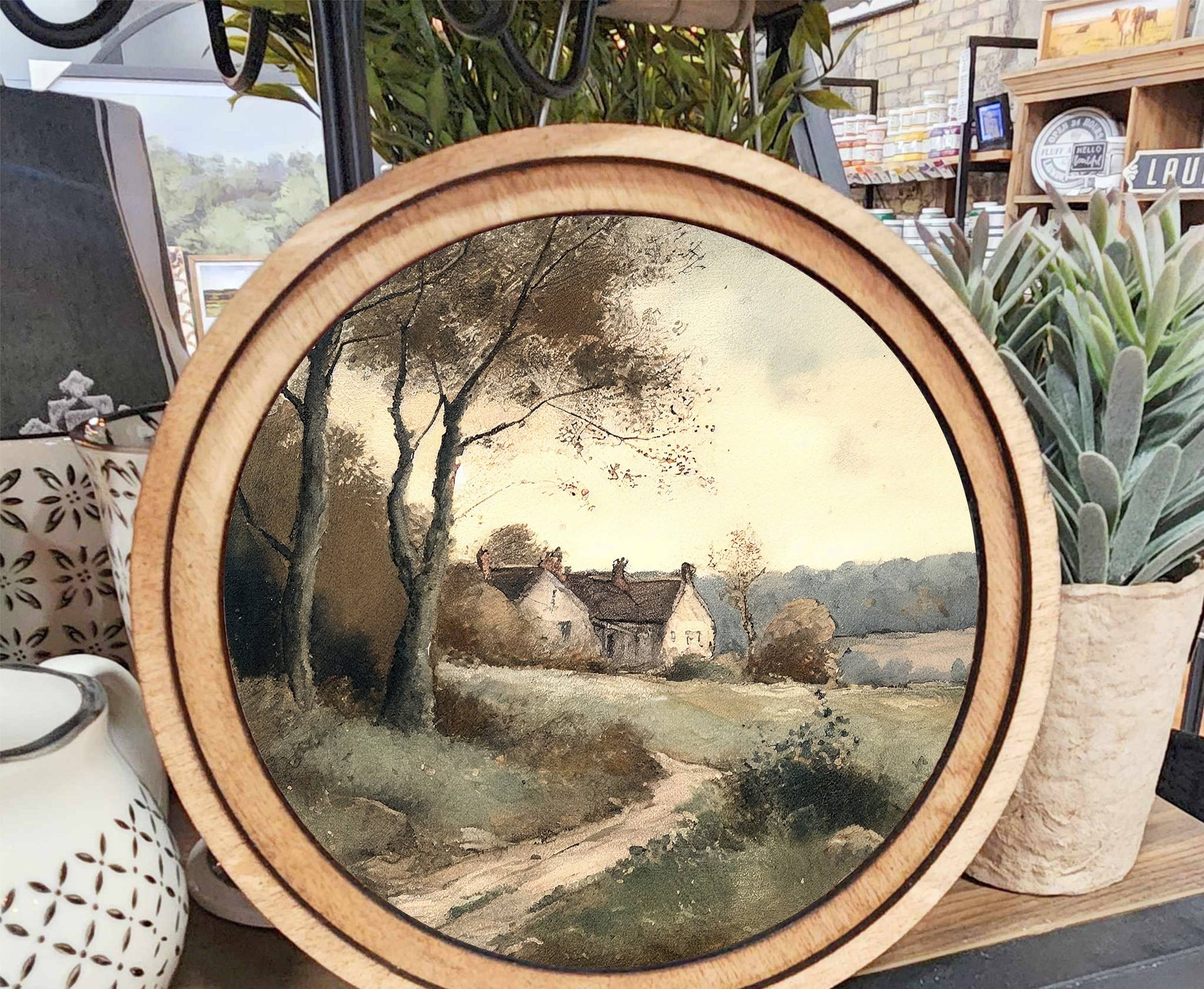 Moody Cottage Art, Feathered Farmhouse