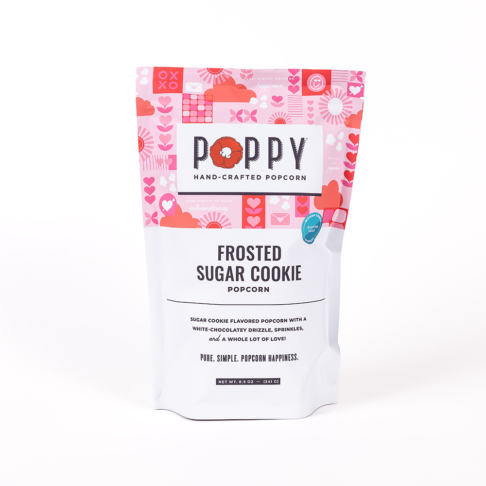 Frosted Sugar Cookie Popcorn, Feathered Farmhouse