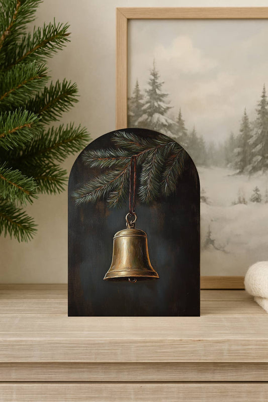Golden Bell Arch Art, Feathered Farmhouse