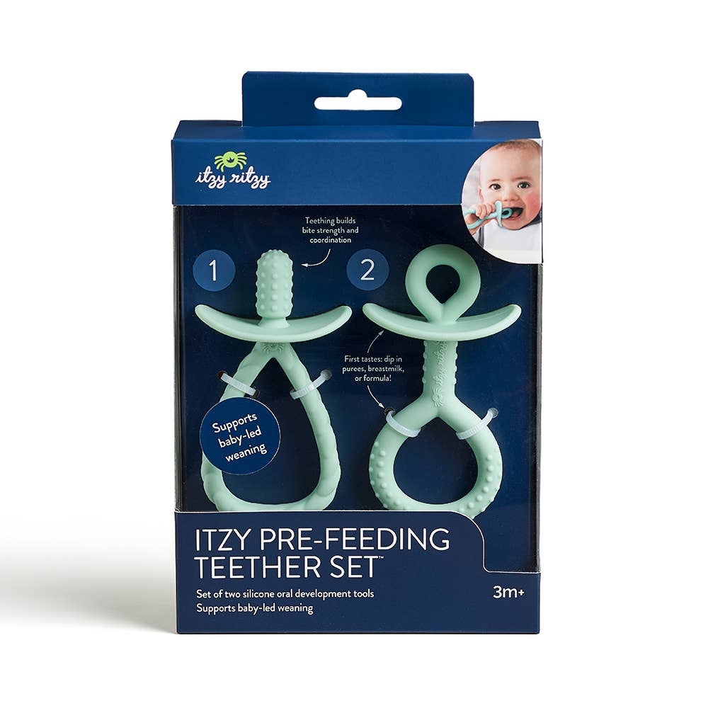 Itzy Pre-Feeding Teether Set™, Feathered Farmhouse