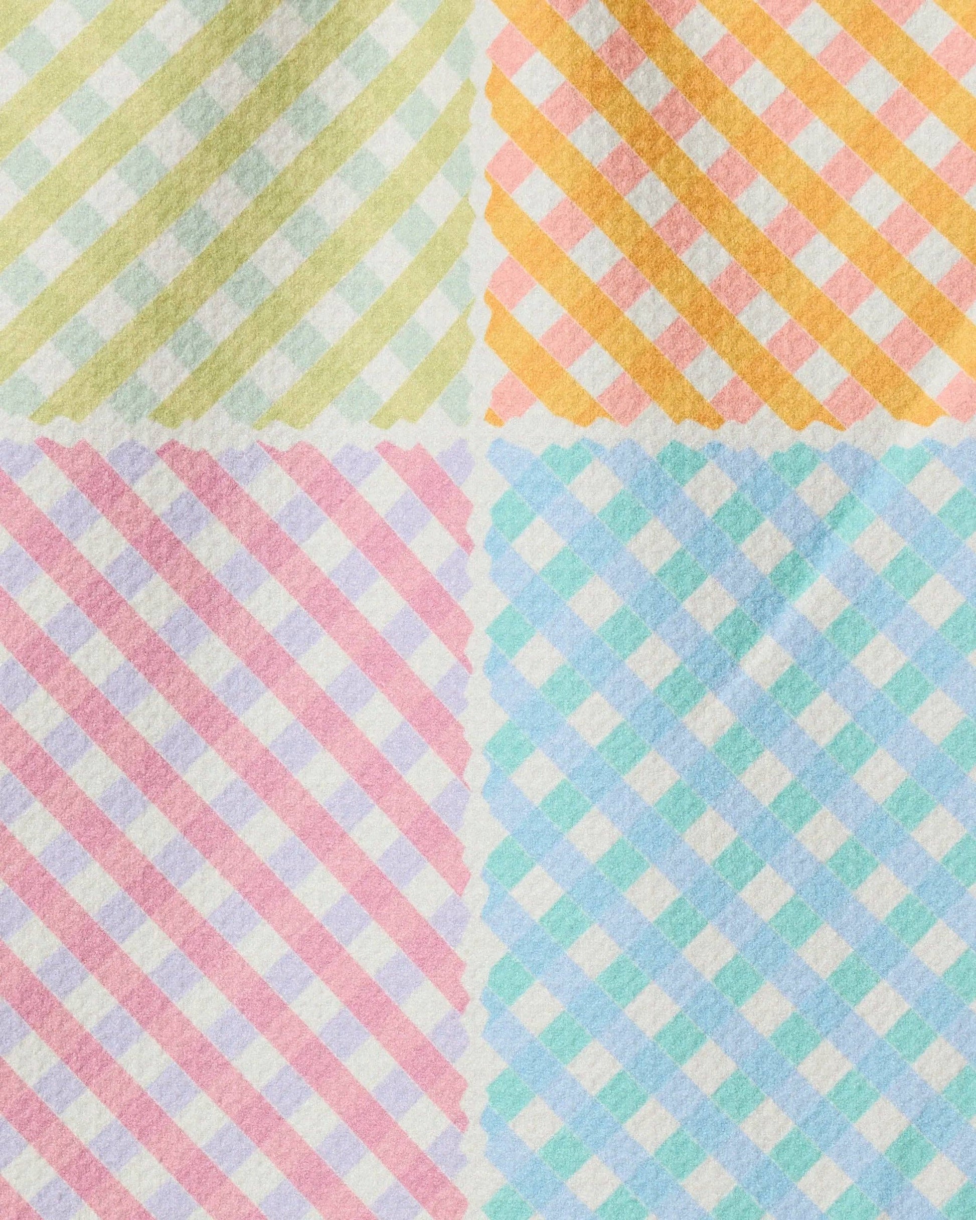 Patio Check Bar Towel, Feathered Farmhouse