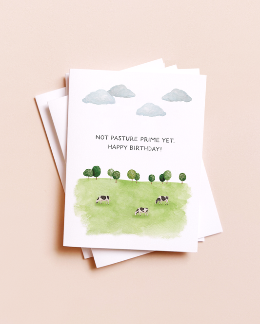 Not Past Your Prime Yet Birthday Card, Feathered Farmhouse