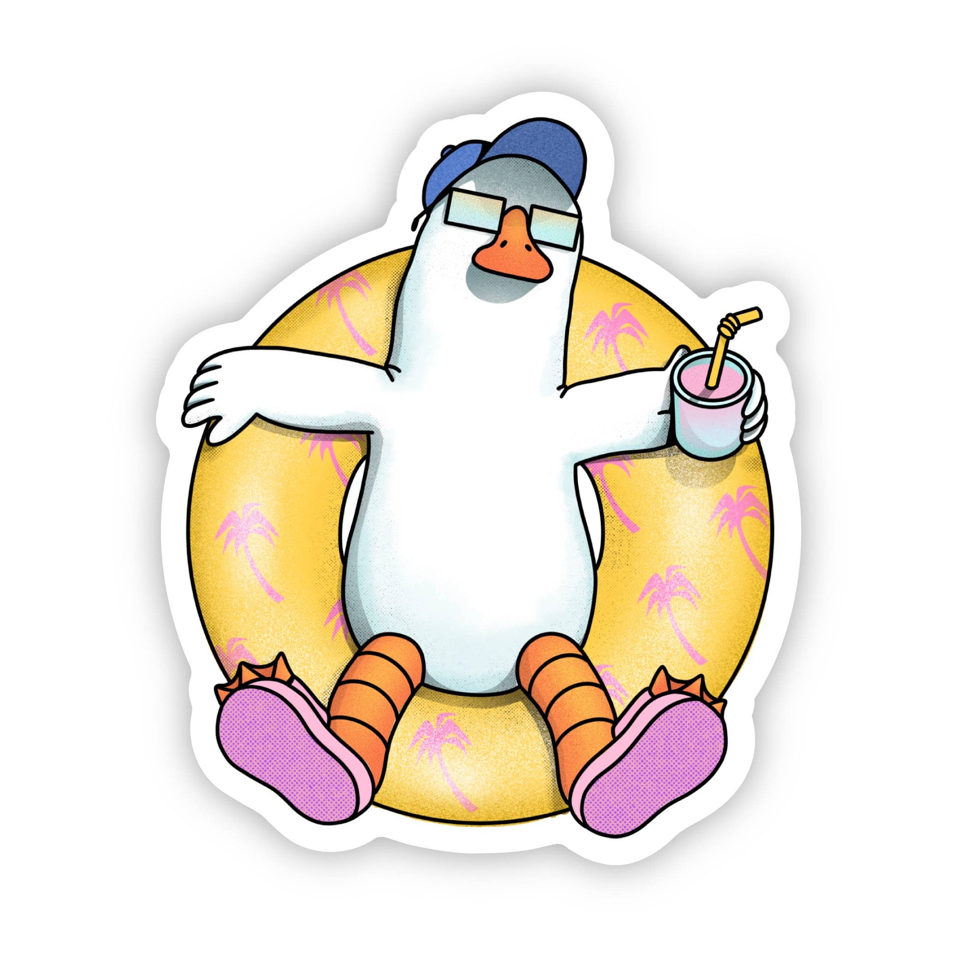 Chill Pool Goose Sticker, The Feathered Farmhouse