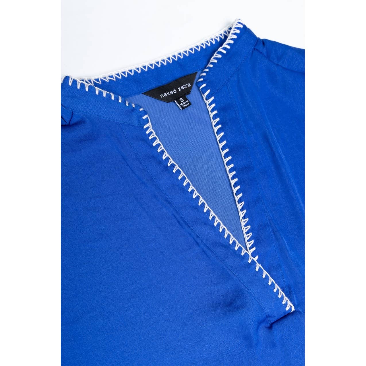 Whipstitch Drop Shoulder Regular Blouse, Feathered Farmhouse