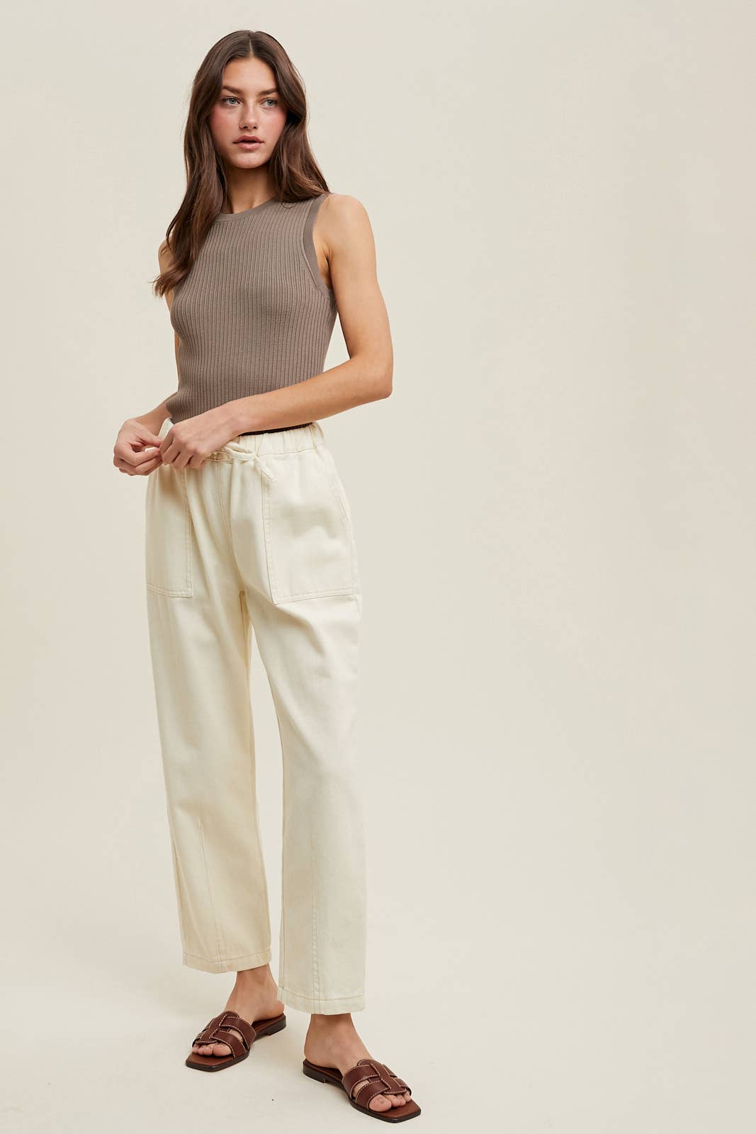 Ribbed Sweater Tank, Feathered Farmhouse