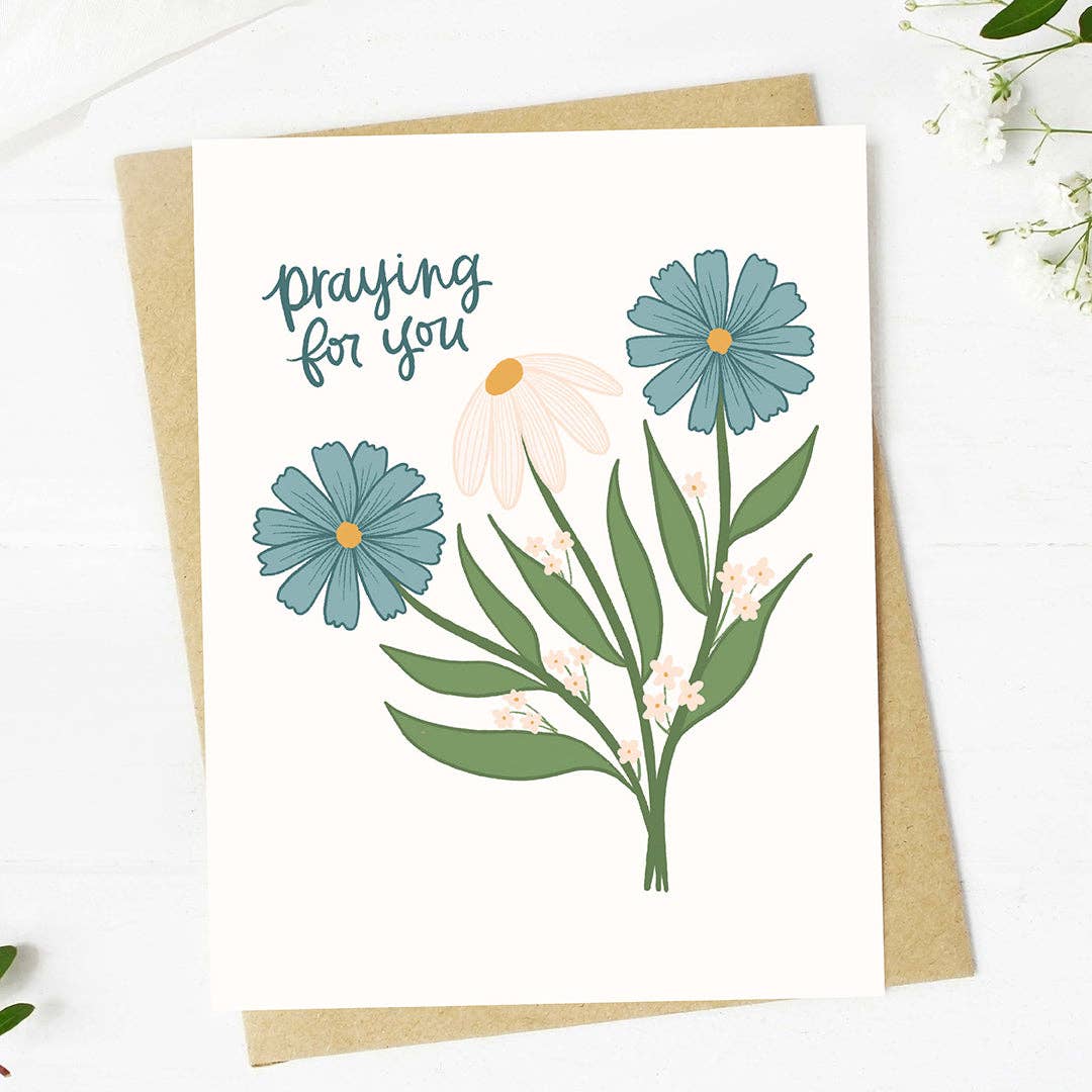 Praying for You Sympathy Card, Feathered Farmhouse
